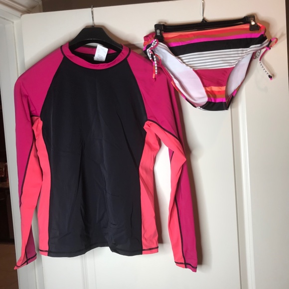 Jag Sport Long Sleeve Two Piece  Long Sleeve Swimwear - Picture 1 of 7
